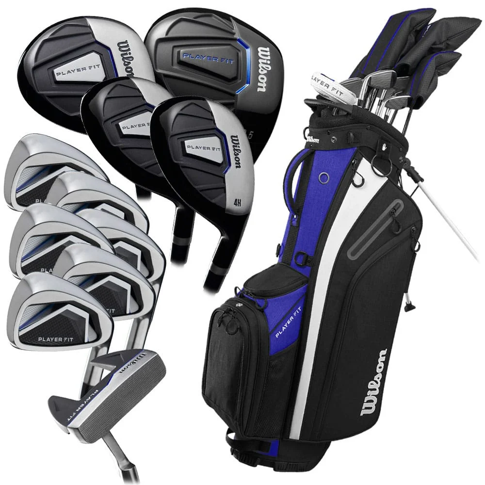 Wilson Player Fit 12-Piece Stand Bag Package Set - Steel +1" Longer