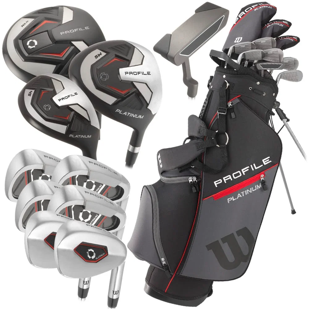 Wilson Profile Platinum 11-Piece Stand Bag Package Set +1" Longer - Steel